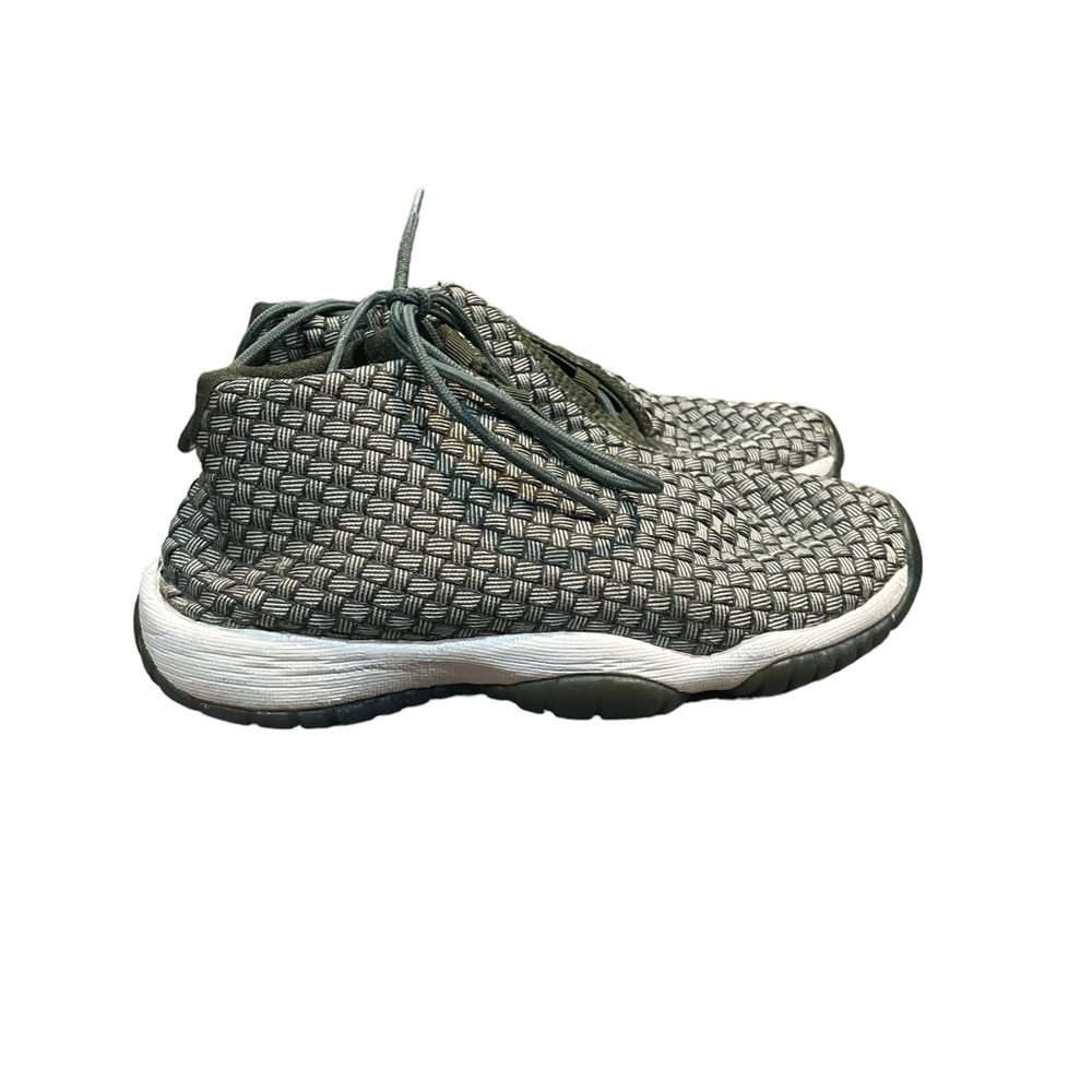 Nike Air Jordan Green Gray woven Pattern - Picture 2 of 4
